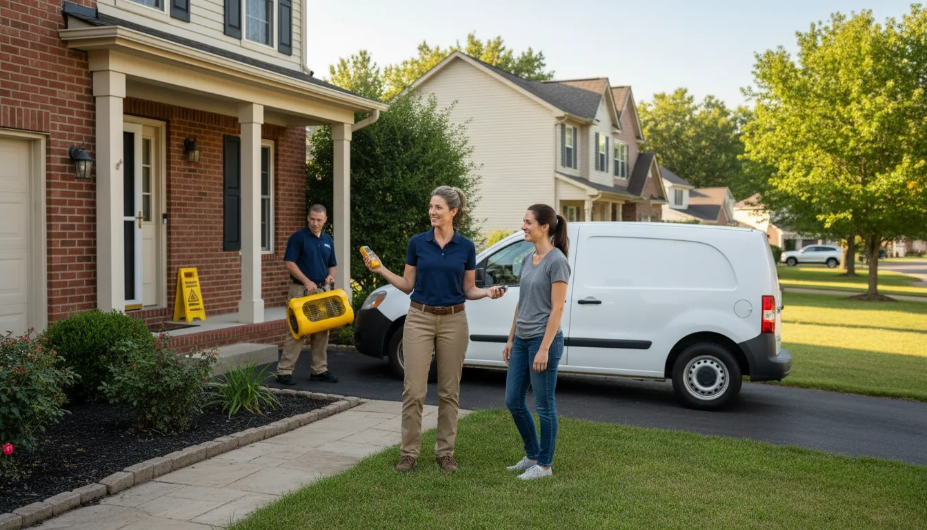 Residential water damage restoration in Blanchard, LA